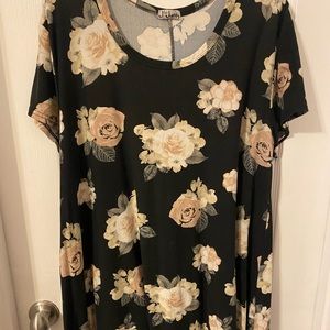 Black flower dress.